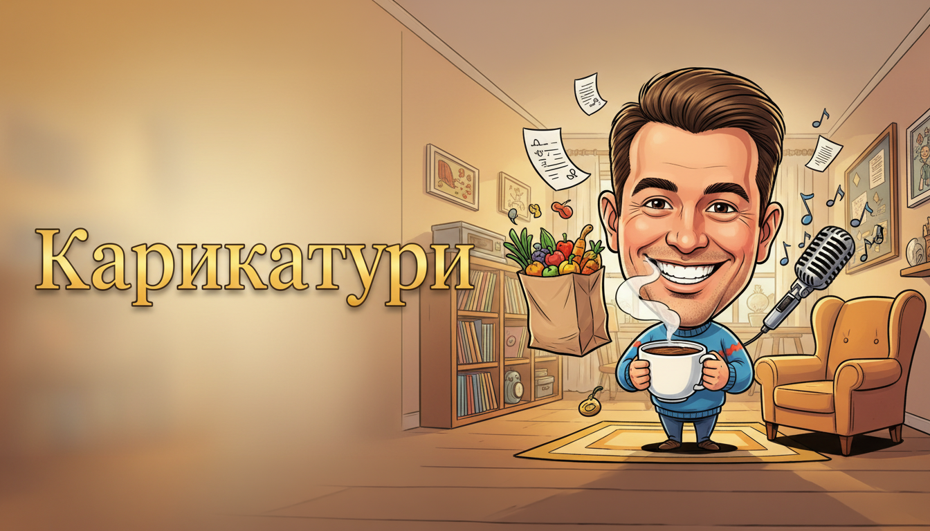 Карикатури — мъж